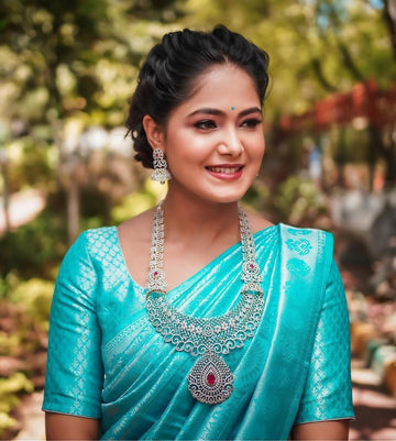Gorgeous Soft Lichi Silk Saree with Elegant Jacquard Details
