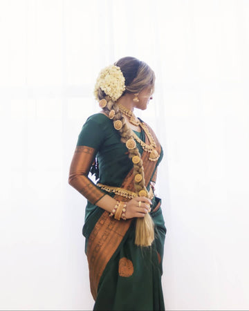 Gorgeous Lichi Silk Saree with Exclusive Blouse Detailing
