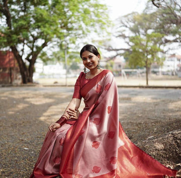 Designer Lichi Silk Saree with Rich Pallu and Jacquard Finish