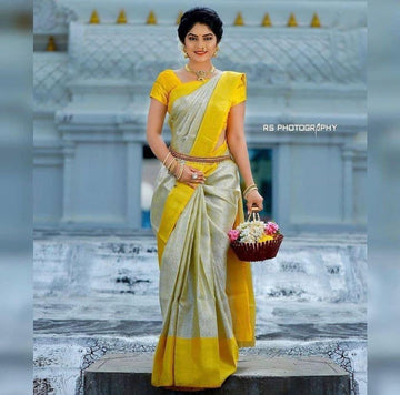 Designer Soft Lichi Silk Saree with Beautiful Jacquard Finish