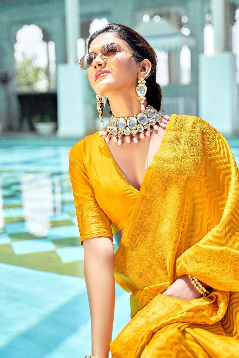 Captivating Lichi Silk Saree with Ornate Jacquard Border