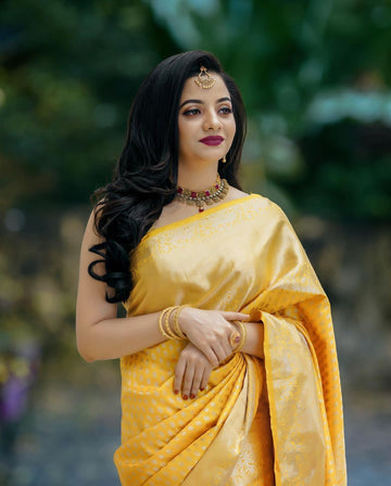 Premium Lichi Silk Saree with Exclusive Pallu & Blouse