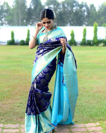 Regal Lichi Silk Saree with Exclusive Blouse Finish
