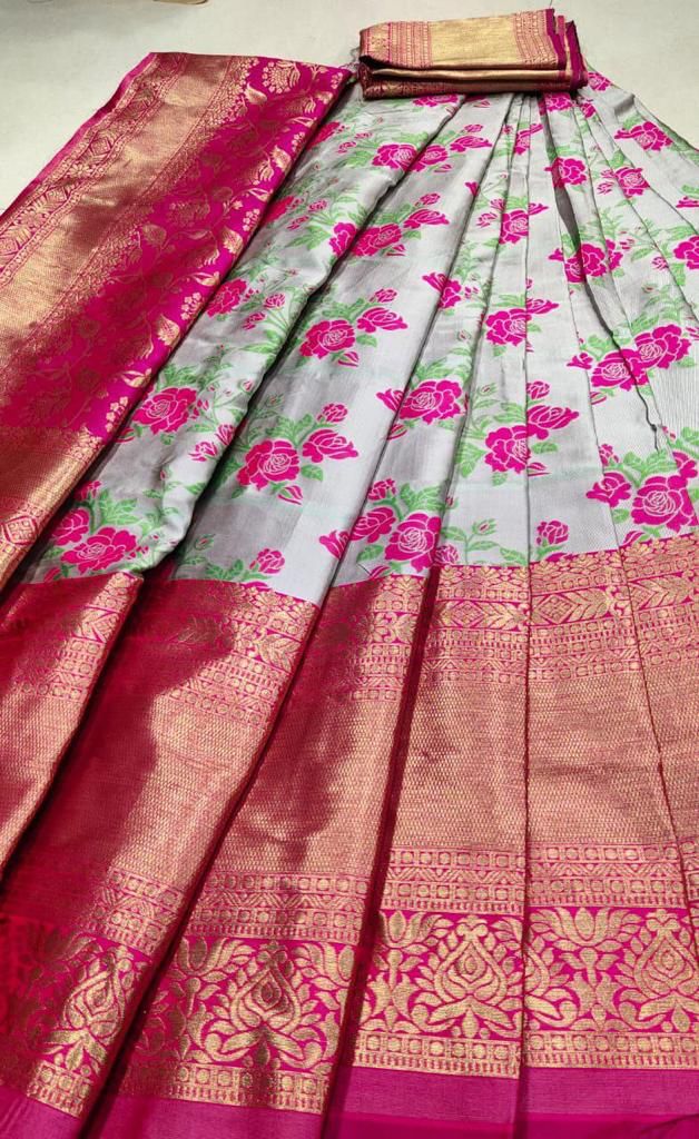 Kanjiveram Silk Zari Lehanga With Blouse Along With Banarashi Silk Duppta - L-004