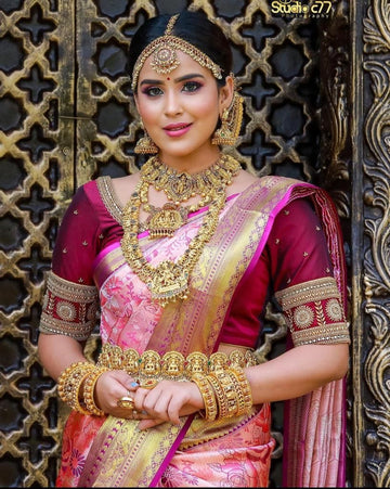 Opulent Soft Lichi Silk Saree with Exclusive Jacquard Pallu
