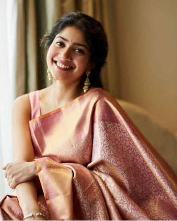 Vibrant Soft Lichi Silk Saree with Rich Jacquard Embroidery