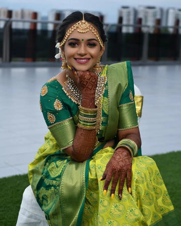 Artistic Lichi Silk Saree with Gorgeous Jacquard Details