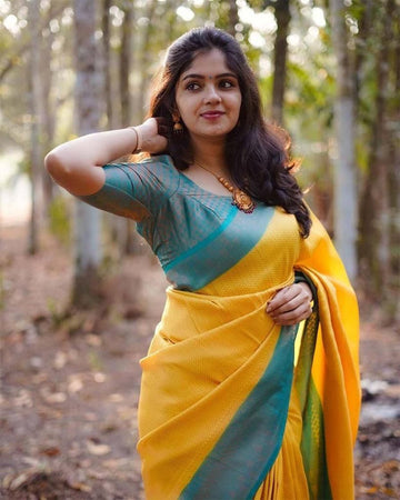 Plush Soft Lichi Silk Saree with Stunning Jacquard Work