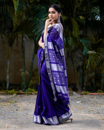 Vibrant Soft Lichi Silk Saree with Artistic Jacquard Work
