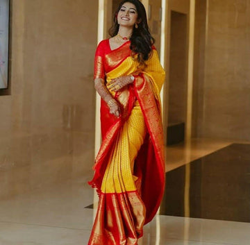 Luxurious Soft Lichi Silk Saree with Stunning Jacquard Finish