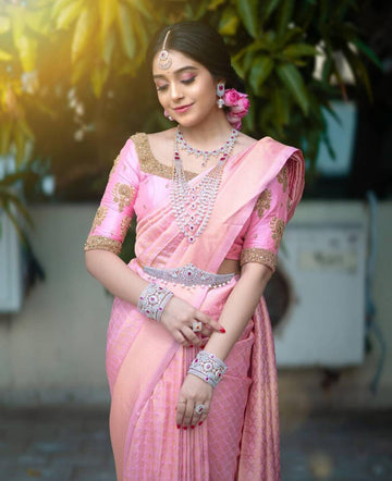 Festive Soft Lichi Silk Saree with Stunning Jacquard Patterns