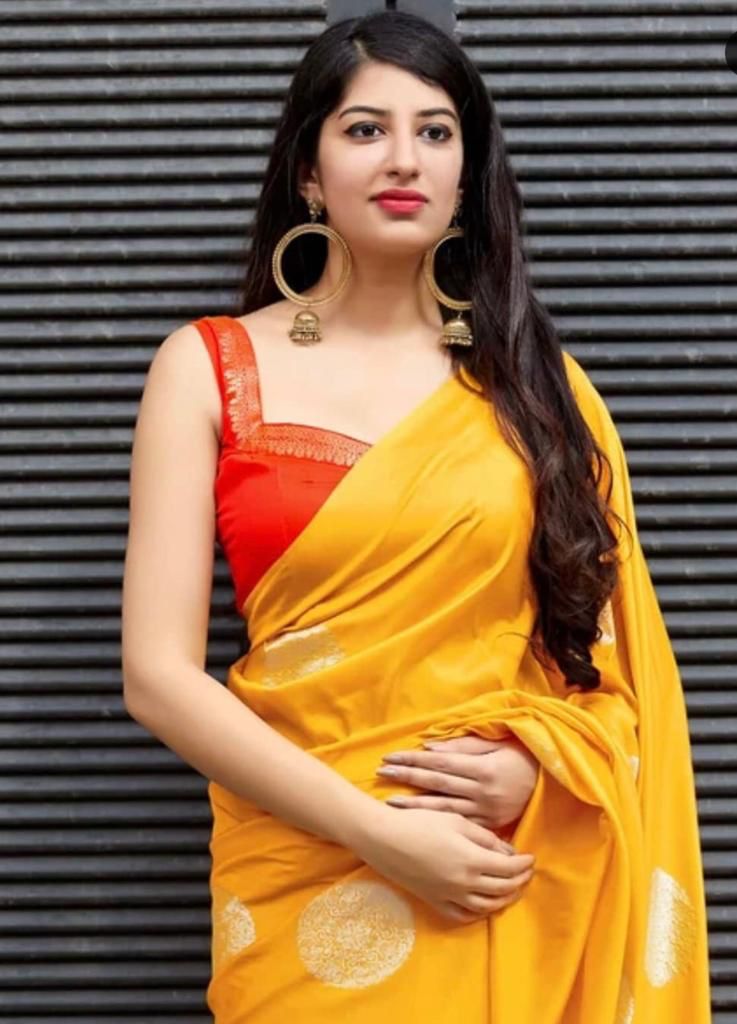 Royal Soft Lichi Silk Saree with Lavish Blouse Design