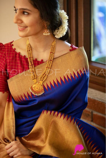 Designer Soft Lichi Silk Saree with Exclusive Jacquard Detailing