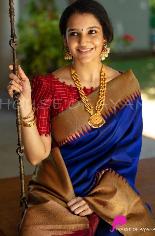 Designer Soft Lichi Silk Saree with Exclusive Jacquard Detailing
