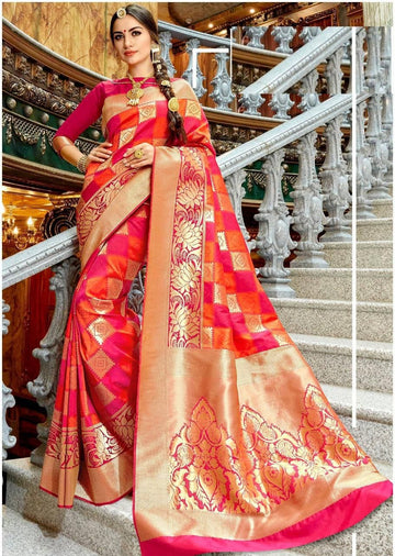 Red Soft Silk Traditionally Wear Saree