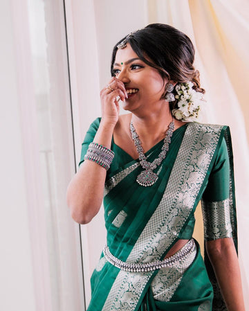 Vibrant Soft Lichi Silk Saree with Gorgeous Jacquard Patterns