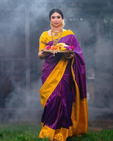 Royal Lichi Silk Saree with Exclusive Jacquard Pallu