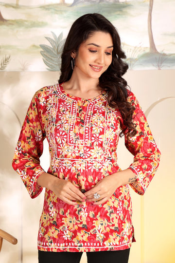 Beautiful Handcrafted Cotton Mul Kurti