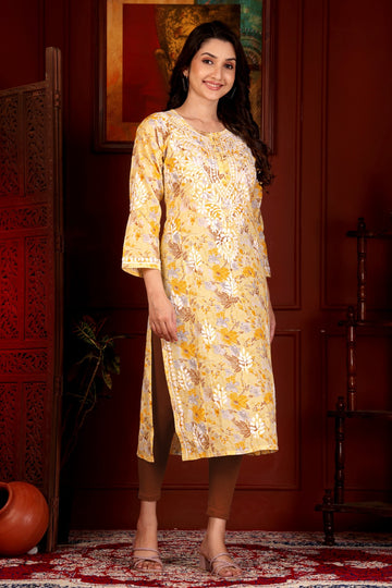 Rayon Handcrafted Long Kurti